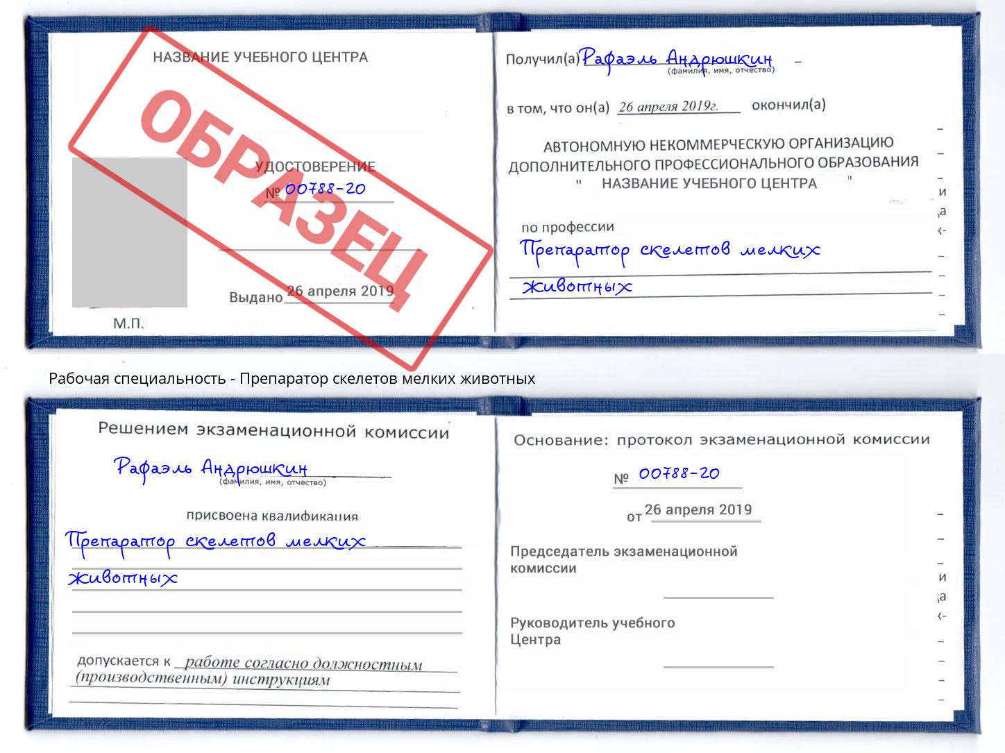 Препаратор скелетов мелких животных Железнодорожный