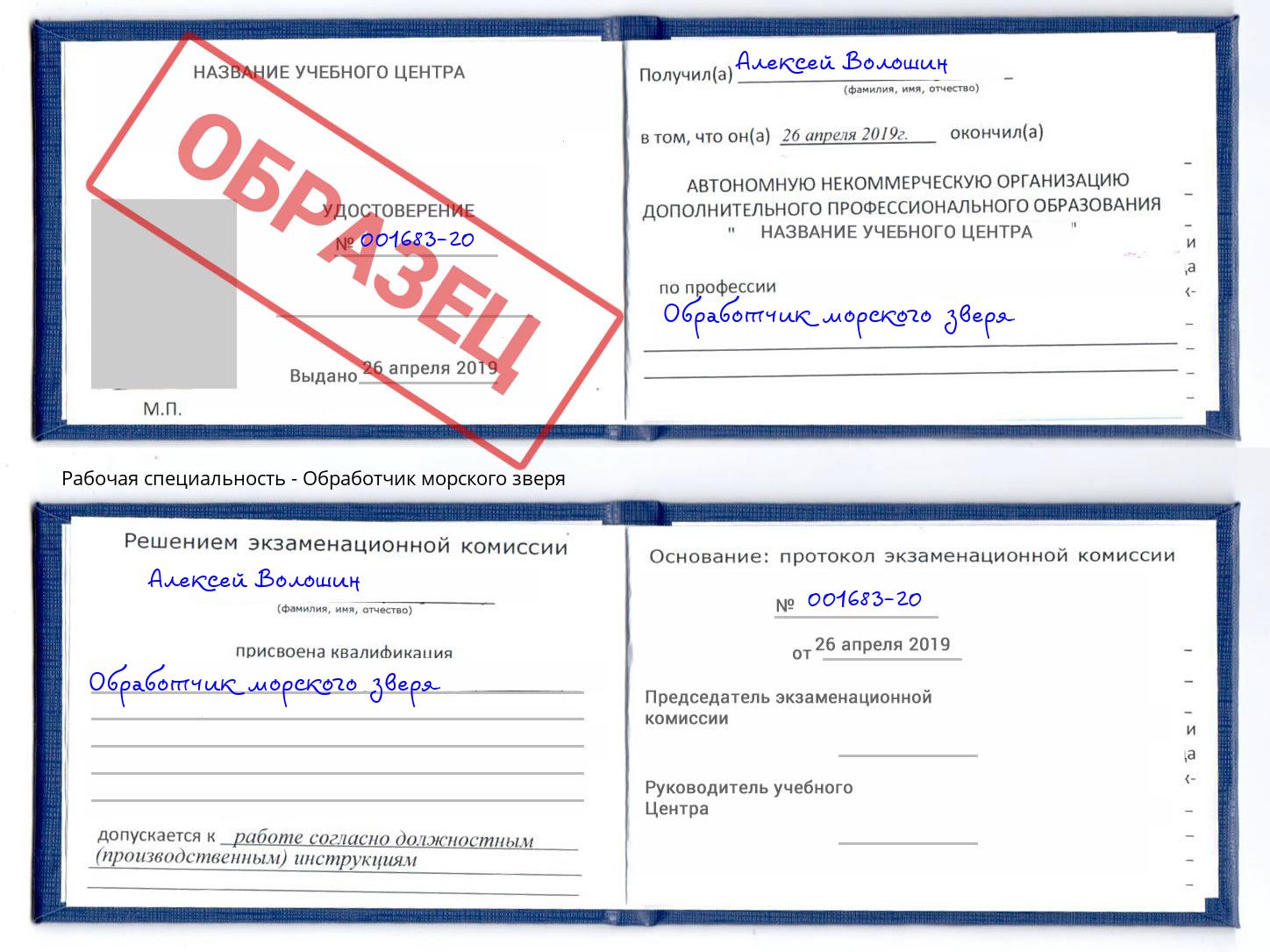 Обработчик морского зверя Железнодорожный
