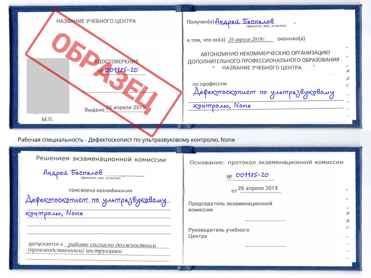 корочка None Дефектоскопист по ультразвуковому контролю Железнодорожный